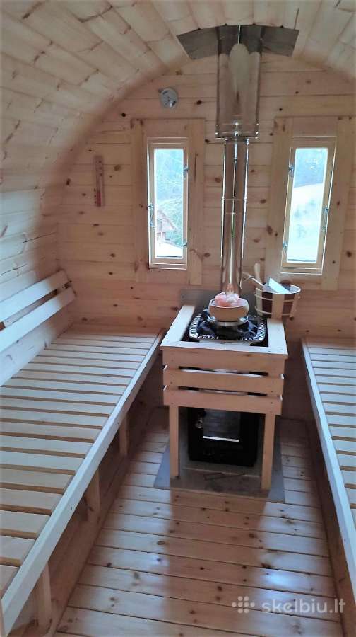 Apvali sauna lauko pirtis bačka 3,5m ilgio - nuotraukos Nr. 10