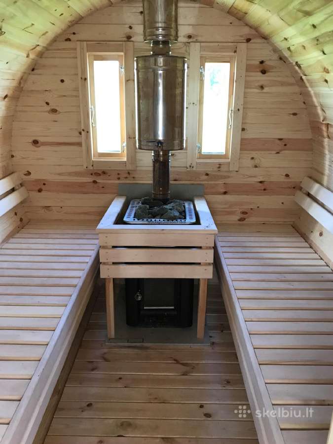 Apvali sauna lauko pirtis bačka 3,5m ilgio - nuotraukos Nr. 11