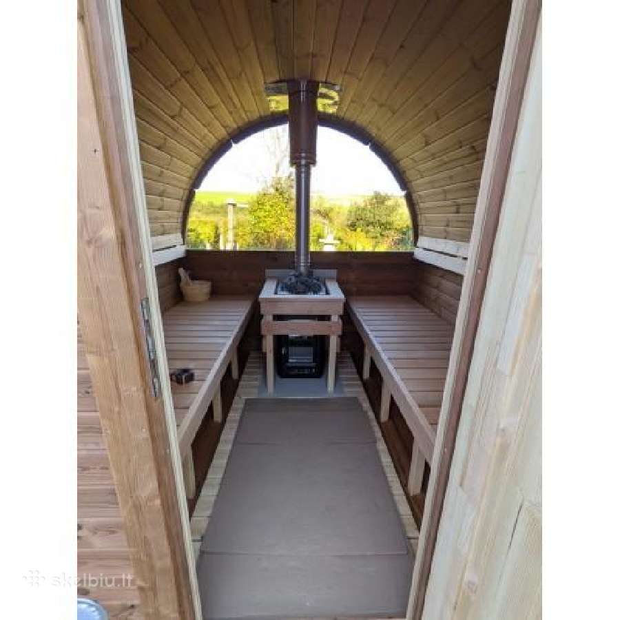 Apvali sauna lauko pirtis bačka 3,5m ilgio - nuotraukos Nr. 16