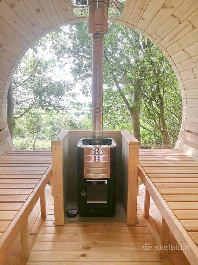 Apvali sauna lauko pirtis bačka 3,5m ilgio - nuotraukos Nr. 17