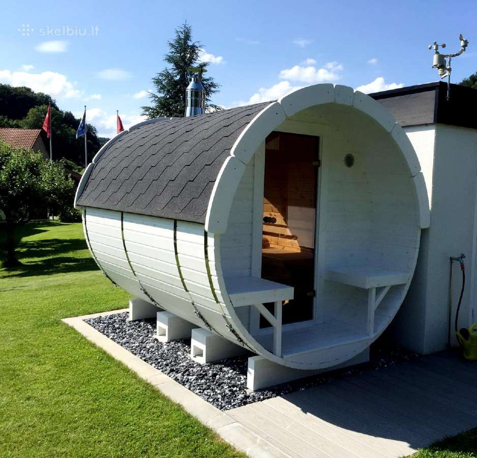 Apvali sauna lauko pirtis bačka 3,5m ilgio - nuotraukos Nr. 18