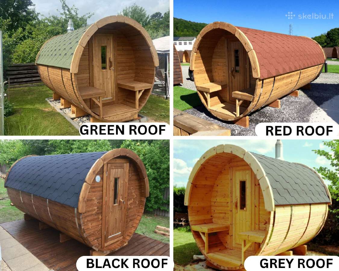 Apvali sauna lauko pirtis bačka 3,5m ilgio - nuotraukos Nr. 19