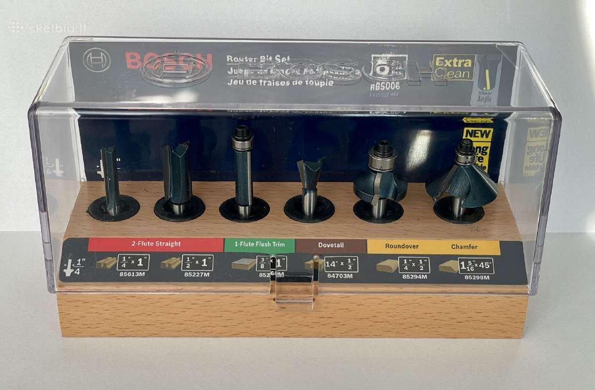 6 frezų rinkinys Bosch Rbs006 - nuotraukos Nr. 2