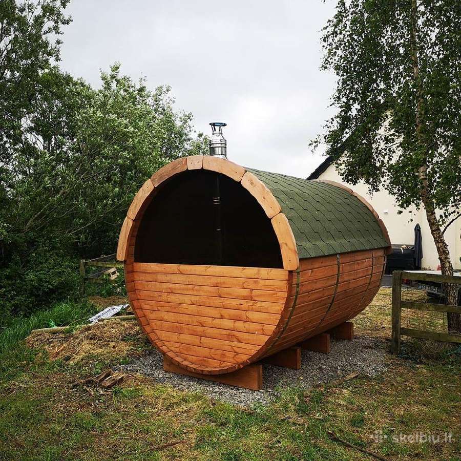 Apvali sauna lauko pirtis bačka 3,5m ilgio - nuotraukos Nr. 12