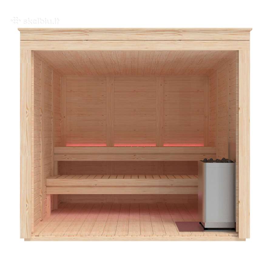 Eco modulinė Sauna 2.4x2.4m karkasinė pirtis - nuotraukos Nr. 6