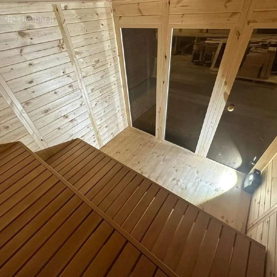 Eco modulinė Sauna 2.4x2.4m karkasinė pirtis - nuotraukos Nr. 8