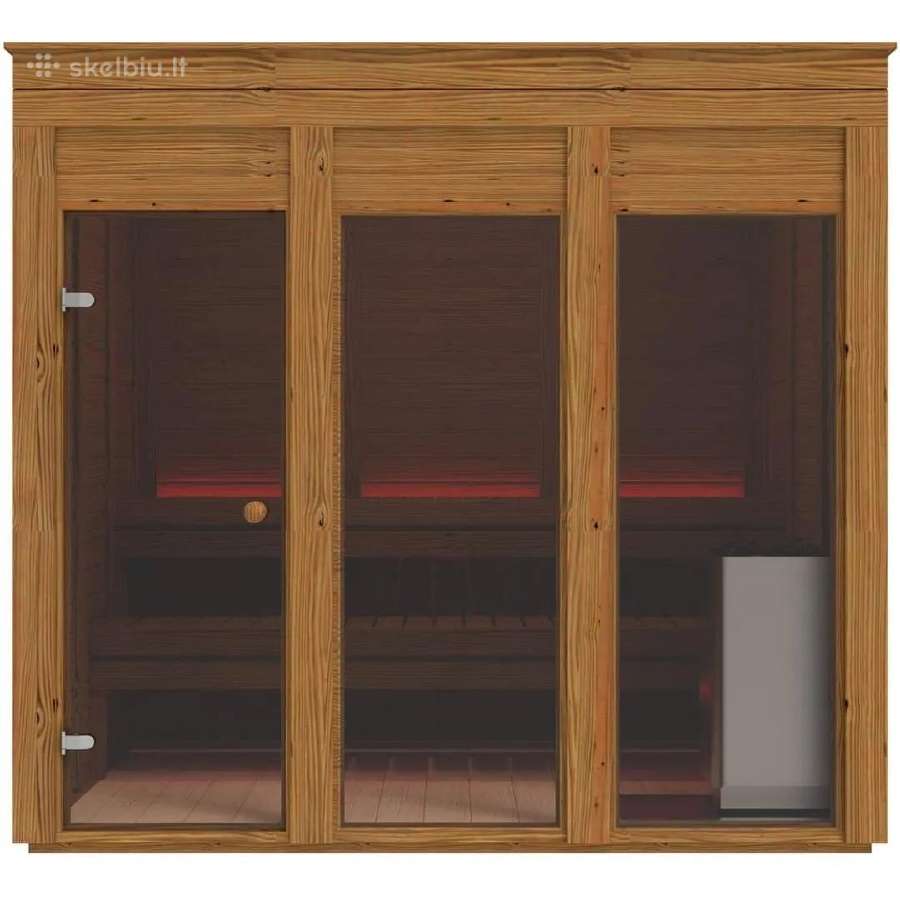 Eco modulinė Sauna 2.4x2.4m karkasinė pirtis - nuotraukos Nr. 2