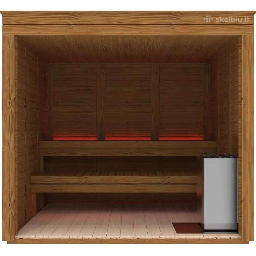 Eco modulinė Sauna 2.4x2.4m karkasinė pirtis - nuotraukos Nr. 3