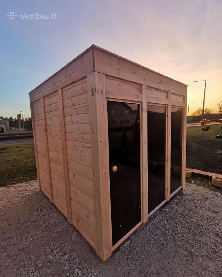 Eco modulinė Sauna 2.4x2.4m karkasinė pirtis - nuotraukos Nr. 5