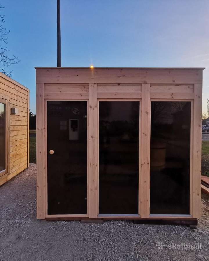 Eco modulinė Sauna 2.4x2.4m karkasinė pirtis - nuotraukos Nr. 11