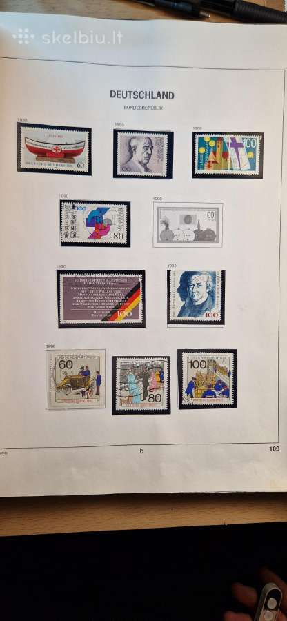 Vakarų Vokietijos pašto ženklų albumas (1949-1990) - nuotraukos Nr. 13