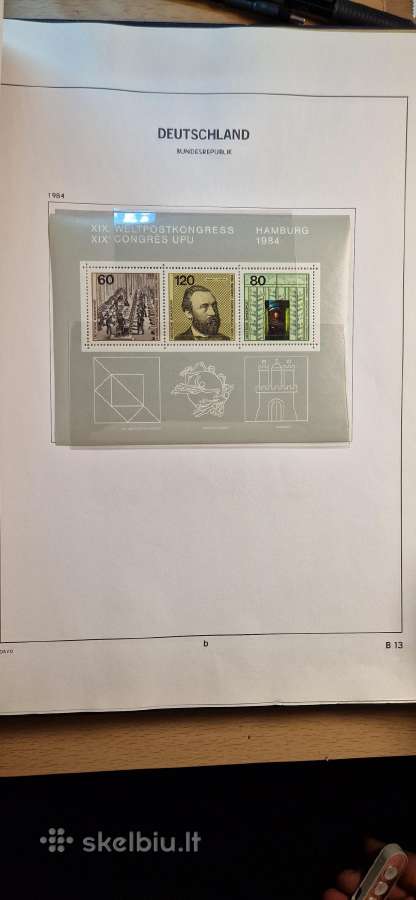 Vakarų Vokietijos pašto ženklų albumas (1949-1990) - nuotraukos Nr. 20