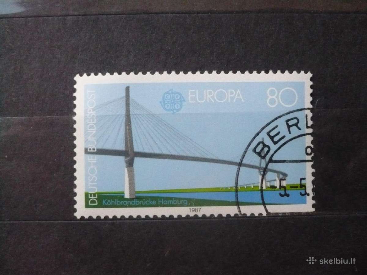1987m. Europa pašto ženklai – moderni architektūra