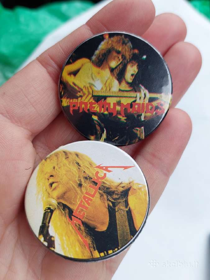 1980 metalica pretty maids ženkliukai