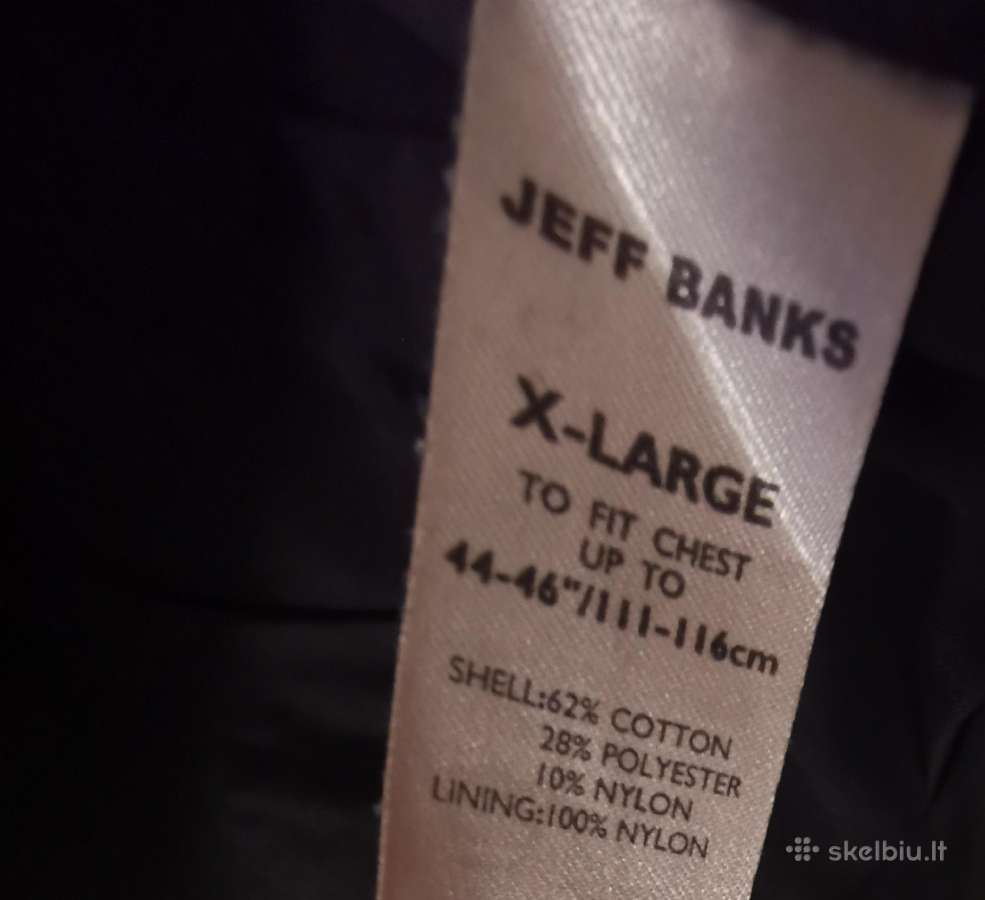 Vyriska striuke juoda XL UK Jeff Banks - nuotraukos Nr. 3