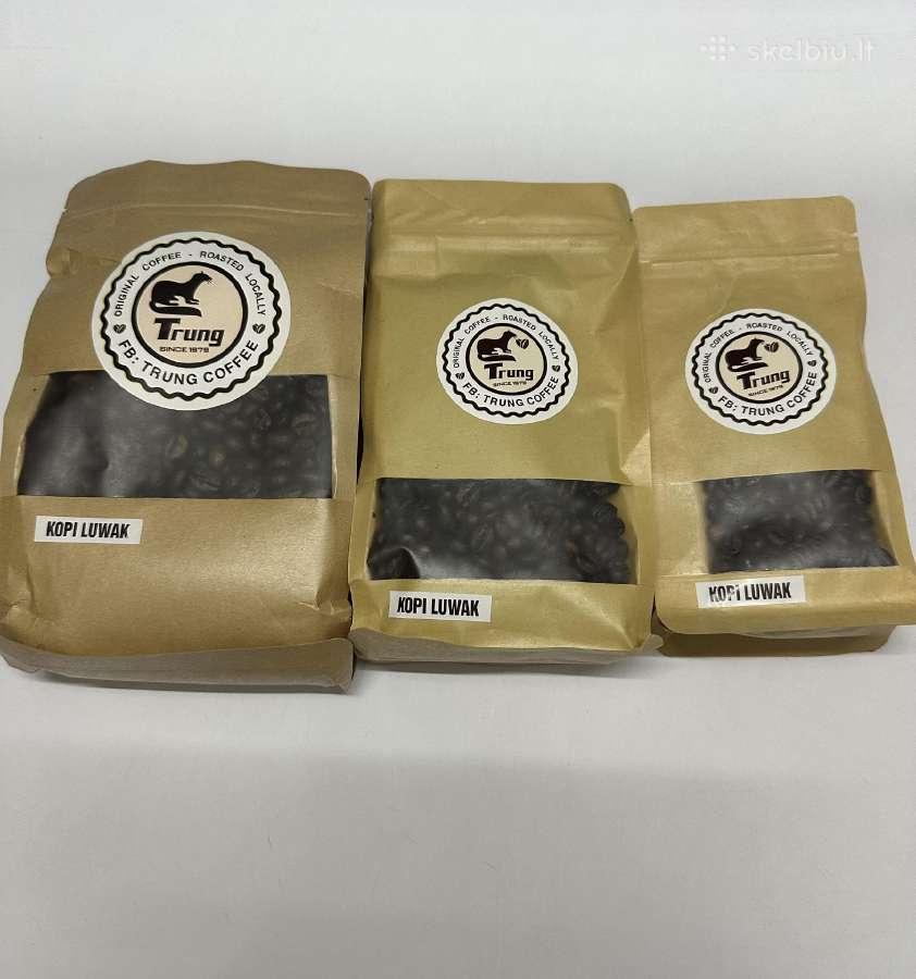 Rūšinės kavos pupelės Kopi Luwak