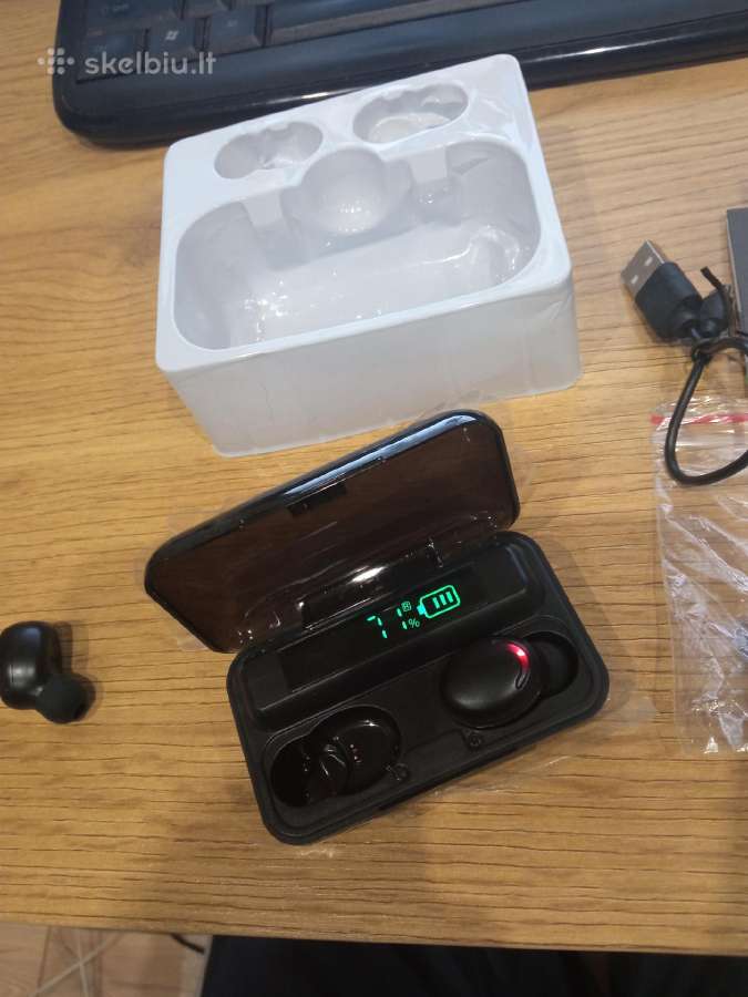 Bluetooth belaidės ausinės su power banku - nuotraukos Nr. 6