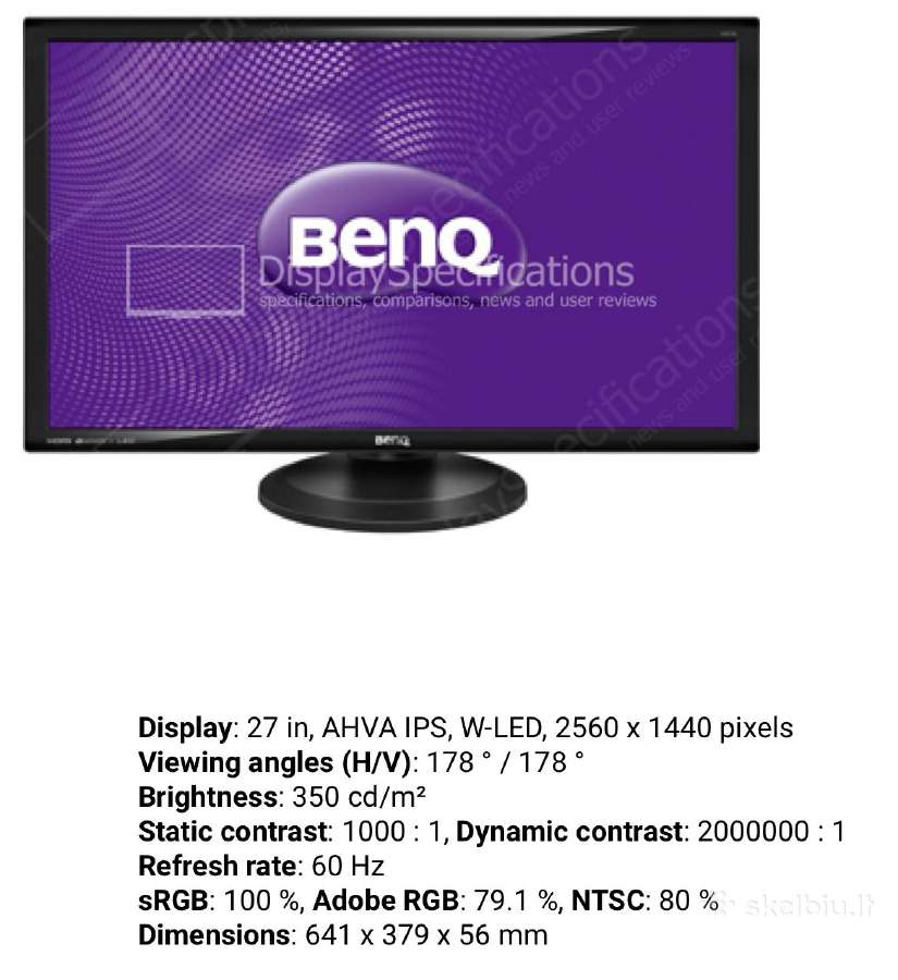 Benq Gw2765 - puikus monitorius - nuotraukos Nr. 3