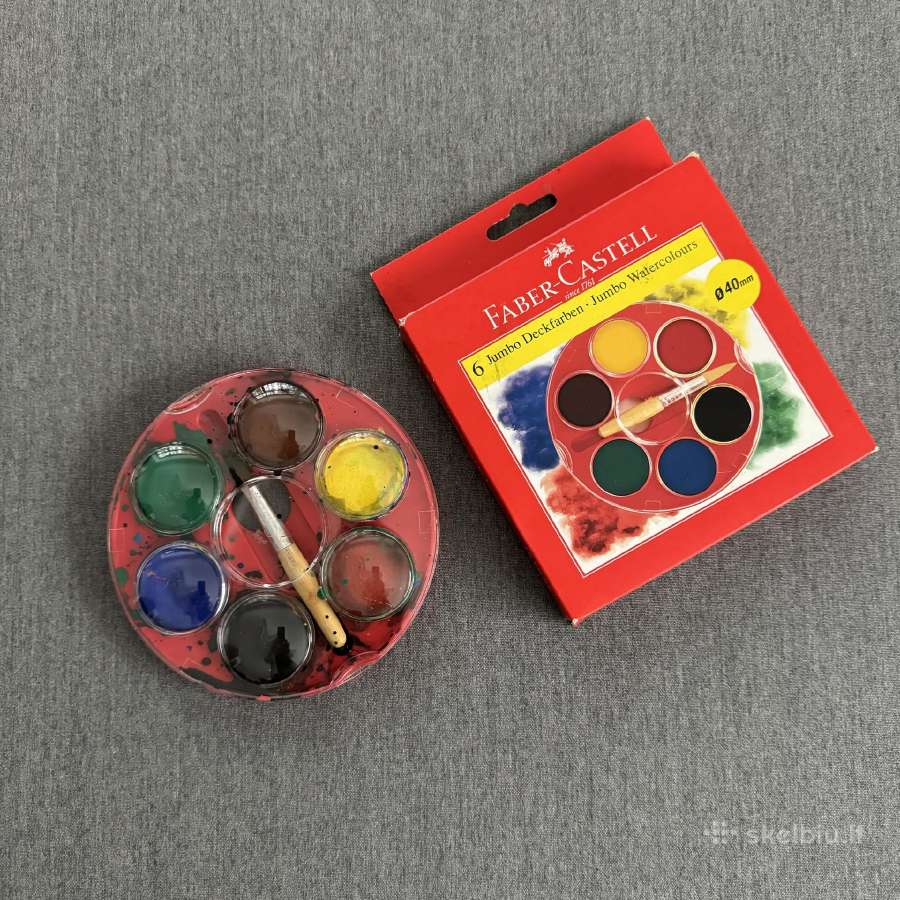 Akvareliniai dažai Faber-castell, 6 spalvų