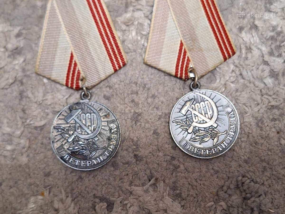 Medaliai Darbo veteranas 5vnt. - nuotraukos Nr. 4