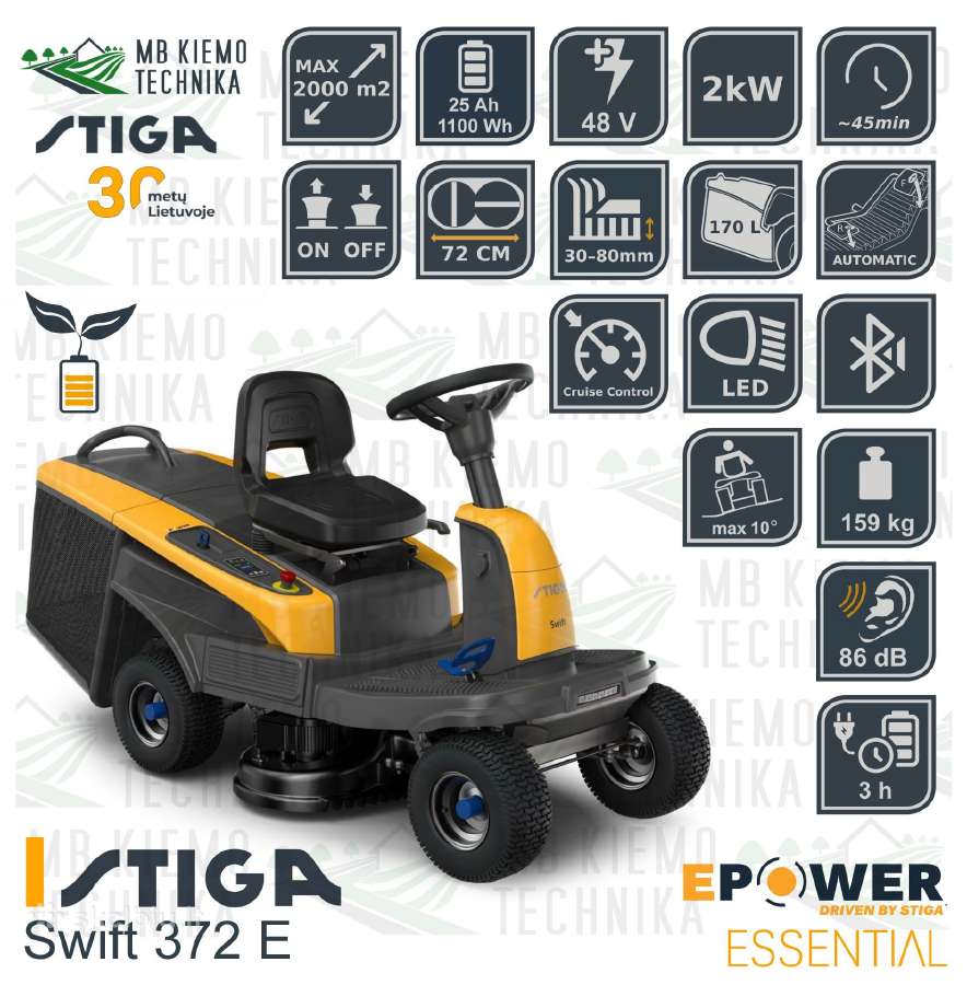 Elektriniai Stiga e-power Traktoriukai