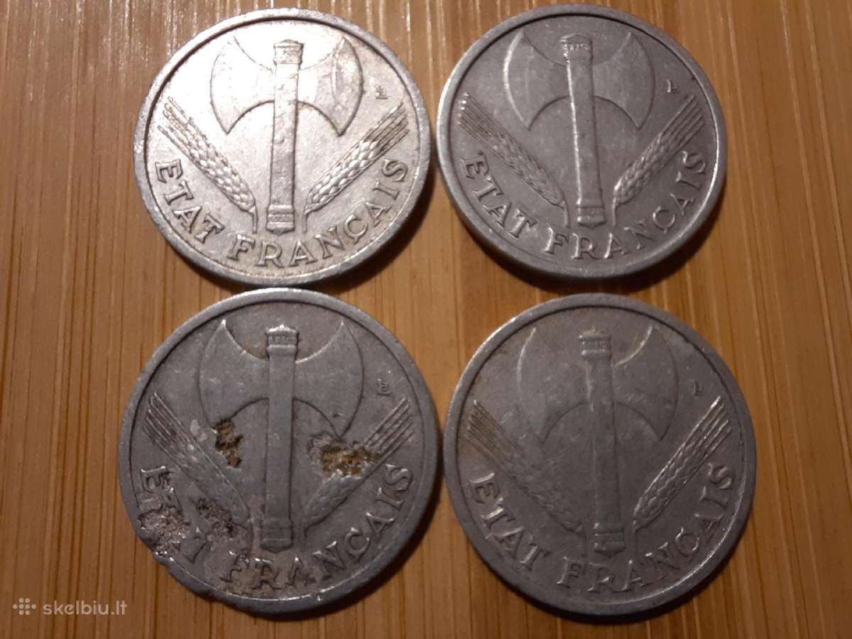 Senieji Frankai rinkinukas 1942-1958 Prancūzija - nuotraukos Nr. 4