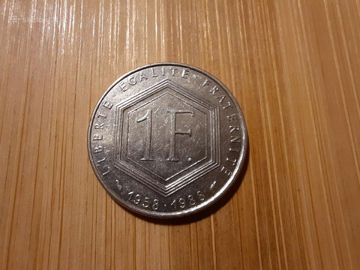 1 frankas 1988 Jubiliejinis - Prancūzija - nuotraukos Nr. 2