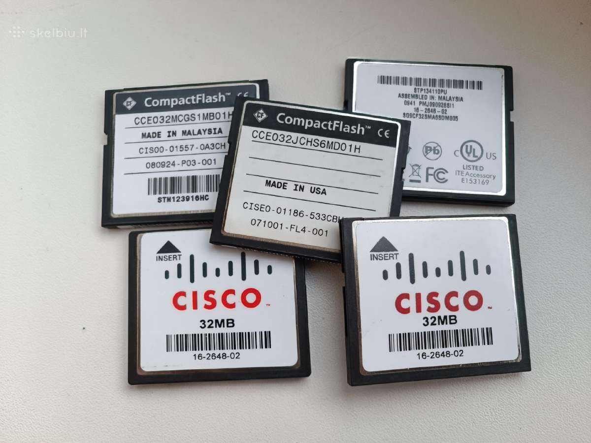 Compact Flash korteles 32mb ir 256mb
