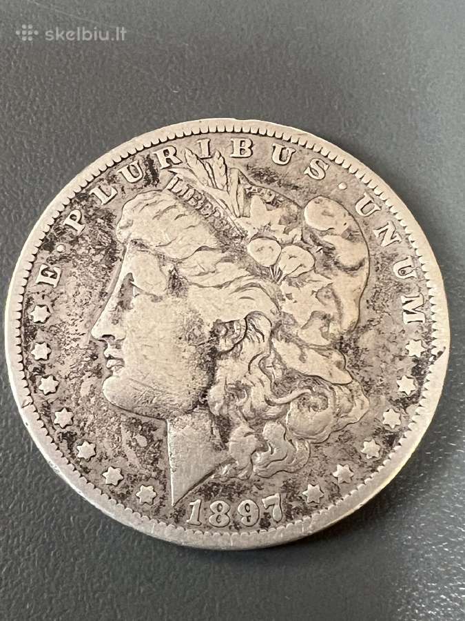 1 doleris 1897 moneta sidabras