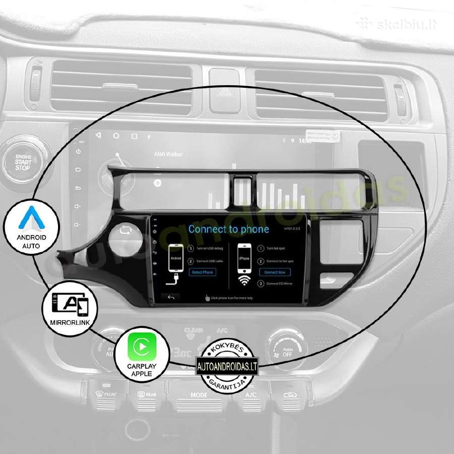 Kia Rio 3 2011-15 Android multimedia GPS/WiFi/usb - nuotraukos Nr. 10