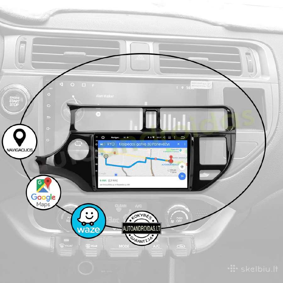 Kia Rio 3 2011-15 Android multimedia GPS/WiFi/usb - nuotraukos Nr. 11