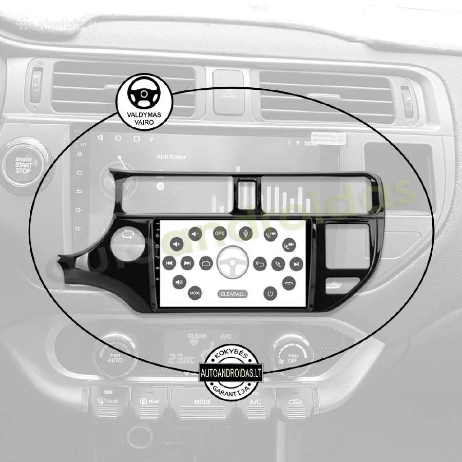 Kia Rio 3 2011-15 Android multimedia GPS/WiFi/usb - nuotraukos Nr. 12