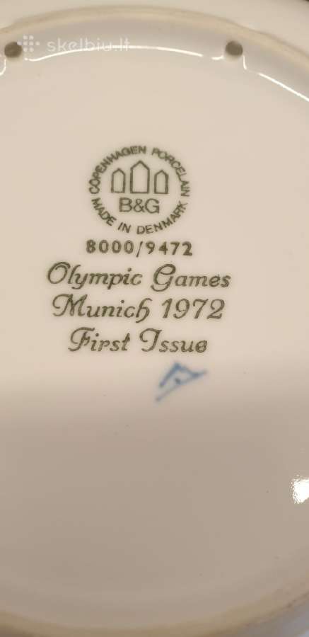 72 Miuncheno Olympinių Žaidynių poceliano lekštė - nuotraukos Nr. 3