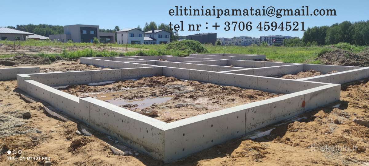 Pamatu liejimas , perdangu betonavimo darbai - nuotraukos Nr. 2