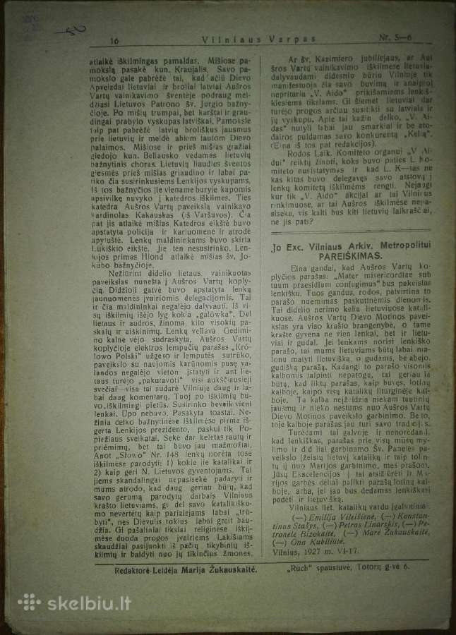 1304. Vilniaus Varpas retas laikraštis - nuotraukos Nr. 4