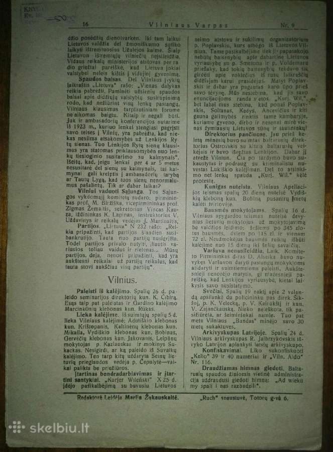1304. Vilniaus Varpas retas laikraštis - nuotraukos Nr. 6