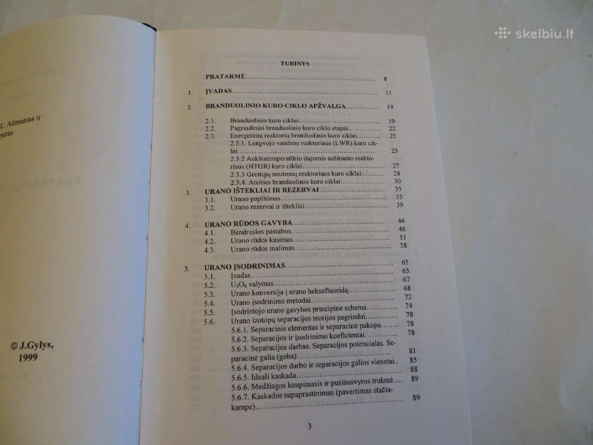 Knyga Branduolinio kuro ciklas J. Gylys 1999 - nuotraukos Nr. 5