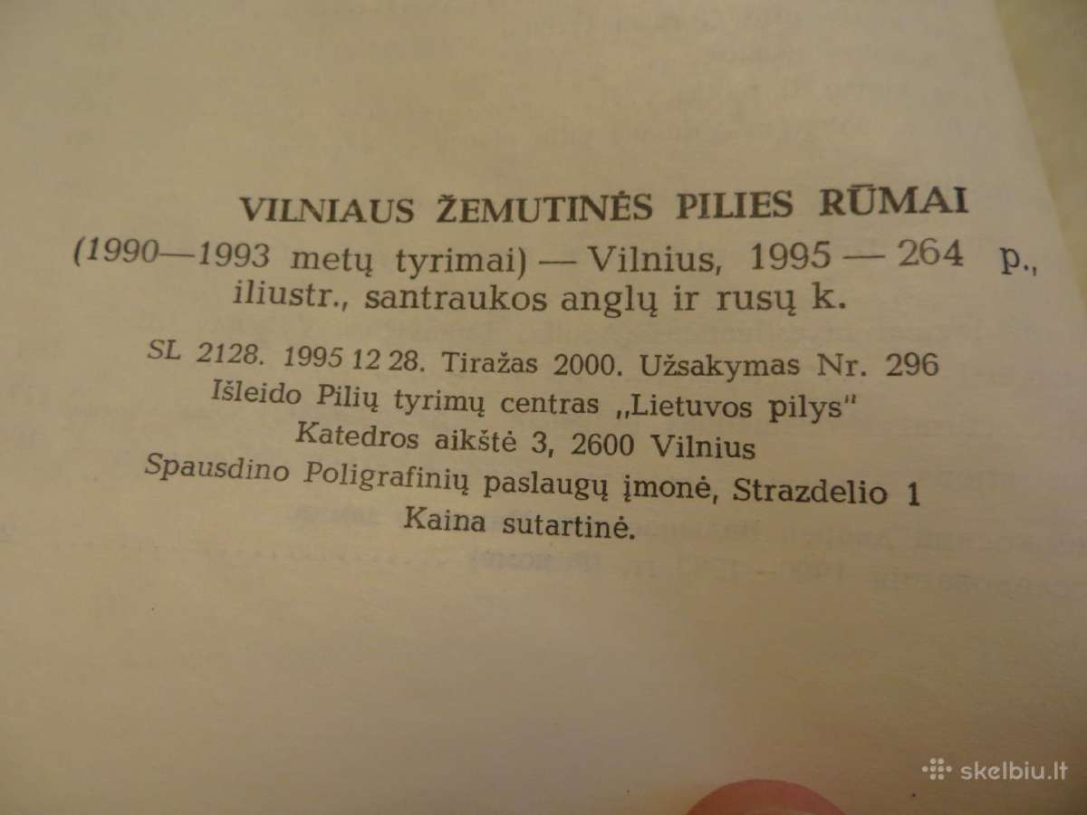 Vilniaus žemutinės pilies rūmai 3 knygos - nuotraukos Nr. 36