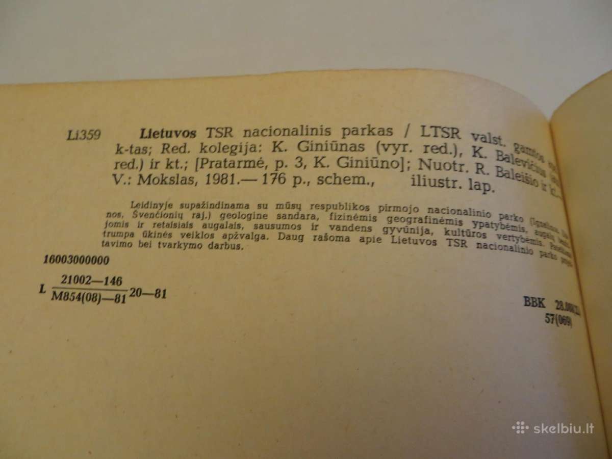 Knyga Lietuvos Tsr nacionalinis parkas 1981 - nuotraukos Nr. 23