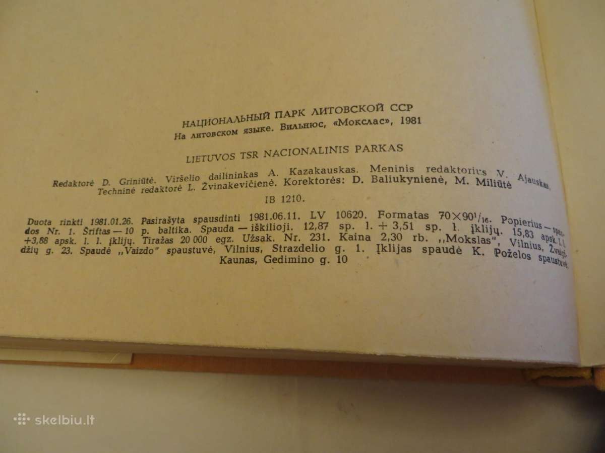Knyga Lietuvos Tsr nacionalinis parkas 1981 - nuotraukos Nr. 24