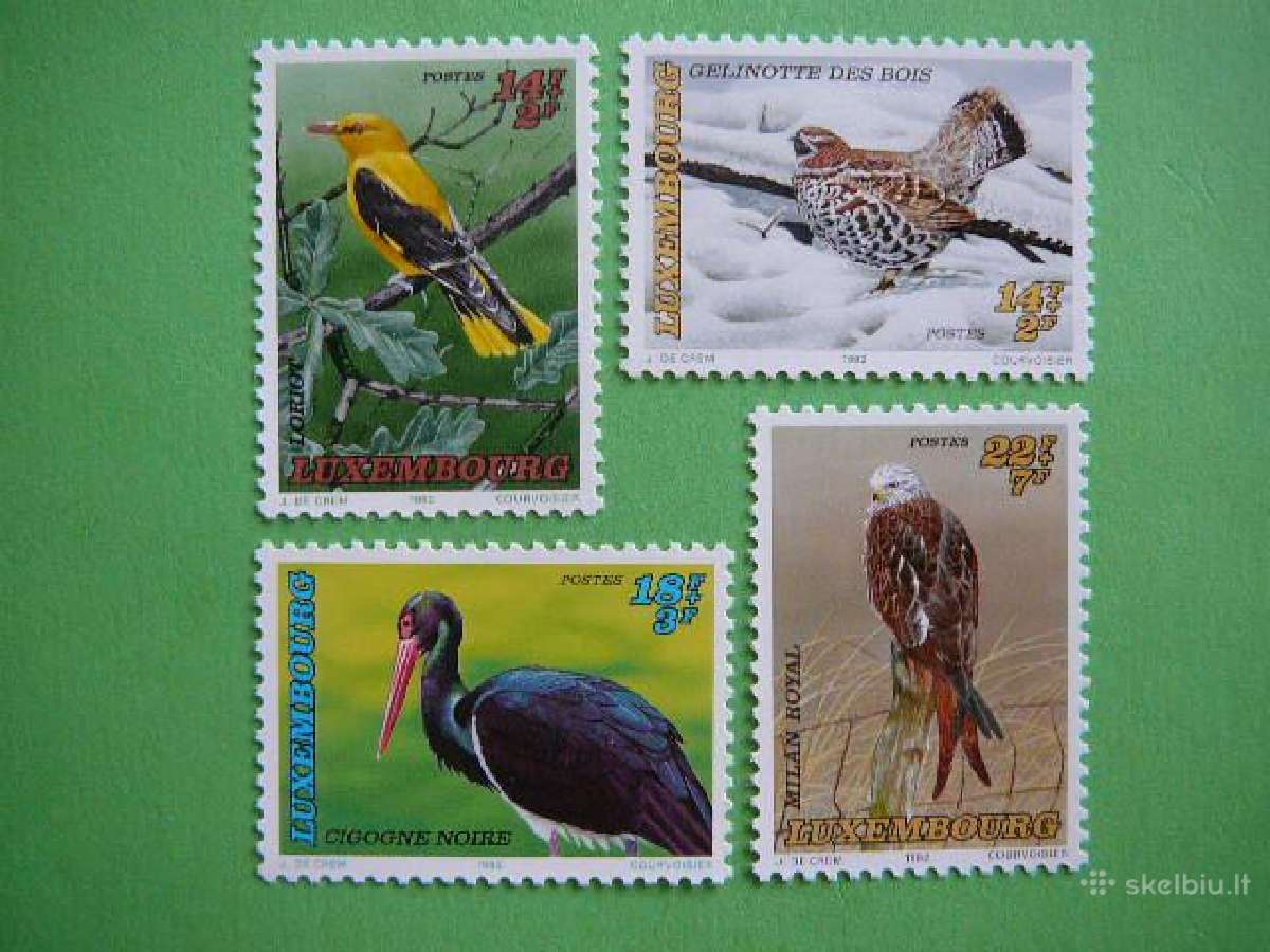 Pauksciai Liuksemburgas 1992 Mnh lkm1256