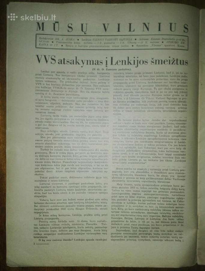 1305. Mūsų Vilnius antikvarinis-kolekcinis žurnala - nuotraukos Nr. 2