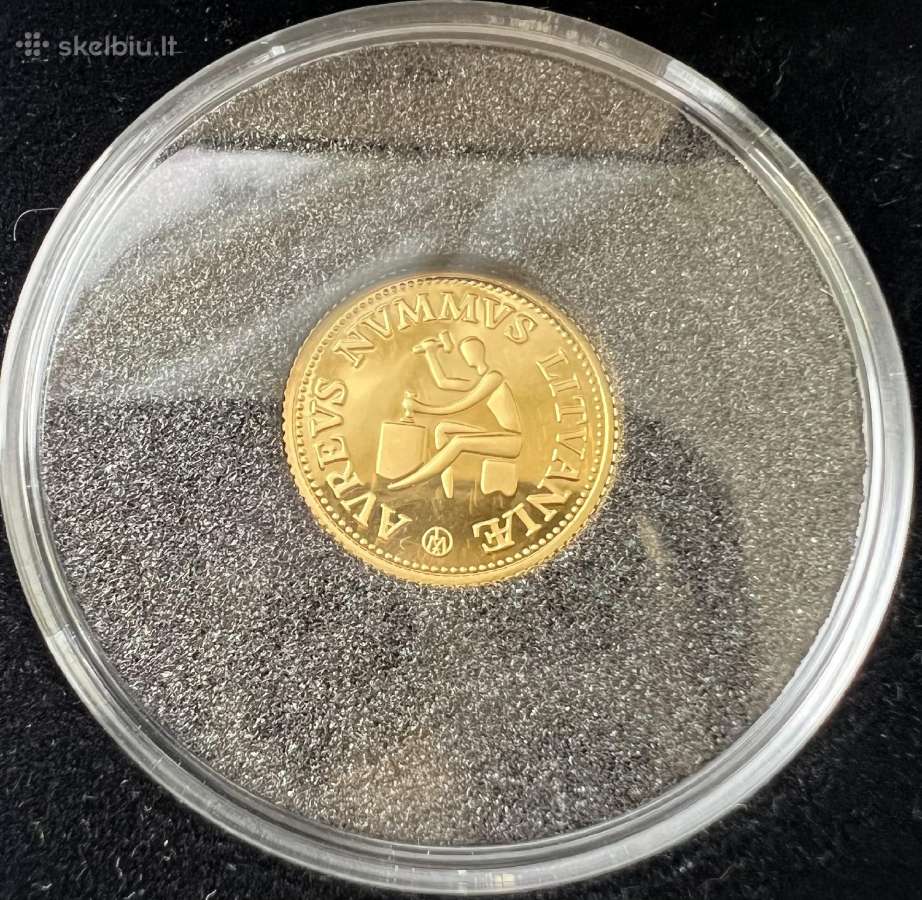 10 litų auksinė moneta Kalvelis, Lietuvos Bankas. - nuotraukos Nr. 6