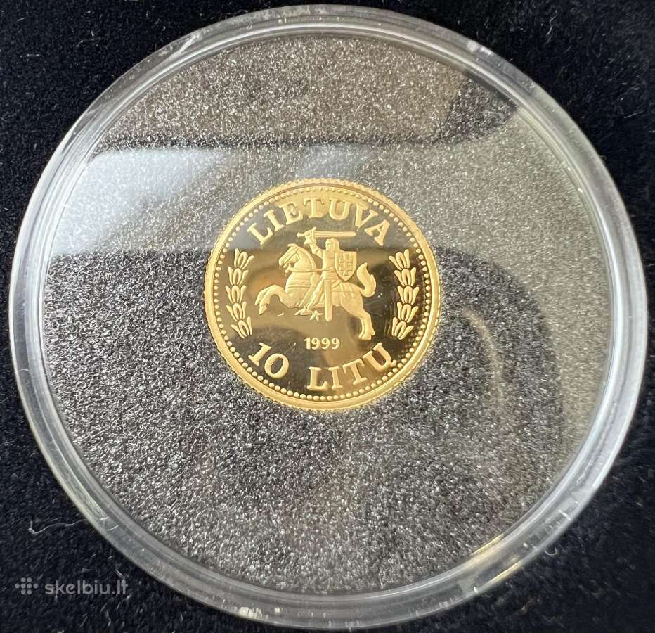 10 litų auksinė moneta Kalvelis, Lietuvos Bankas. - nuotraukos Nr. 7