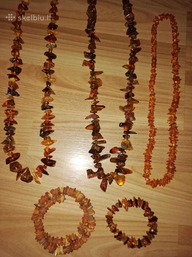 Gintariniai karoliai, ir daug papuošalų. - nuotraukos Nr. 30