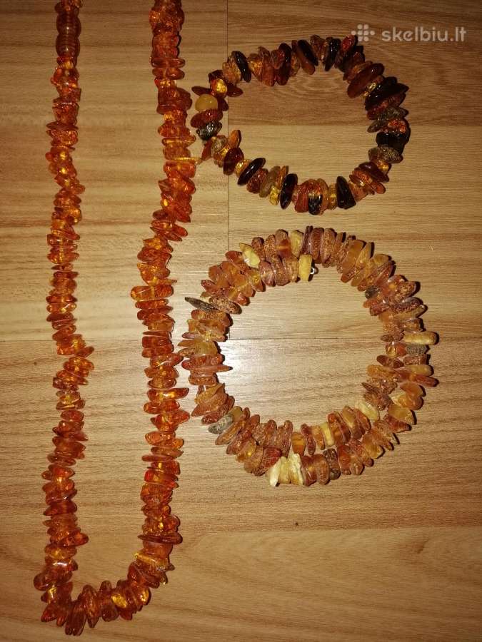 Gintariniai karoliai, ir daug papuošalų. - nuotraukos Nr. 31