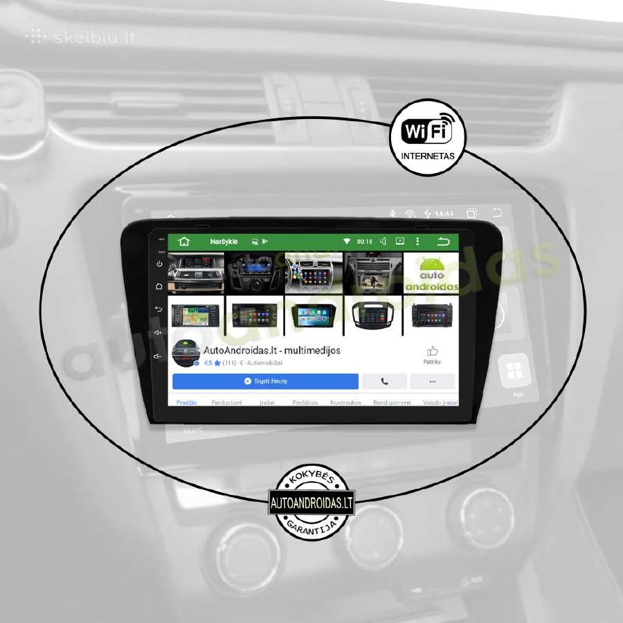 Skoda Octavia 3 A7 2013-18 Android multimedia GPS - nuotraukos Nr. 3