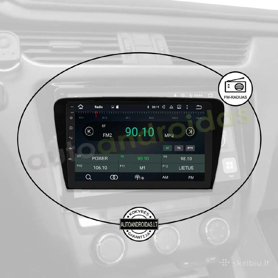 Skoda Octavia 3 A7 2013-18 Android multimedia GPS - nuotraukos Nr. 4