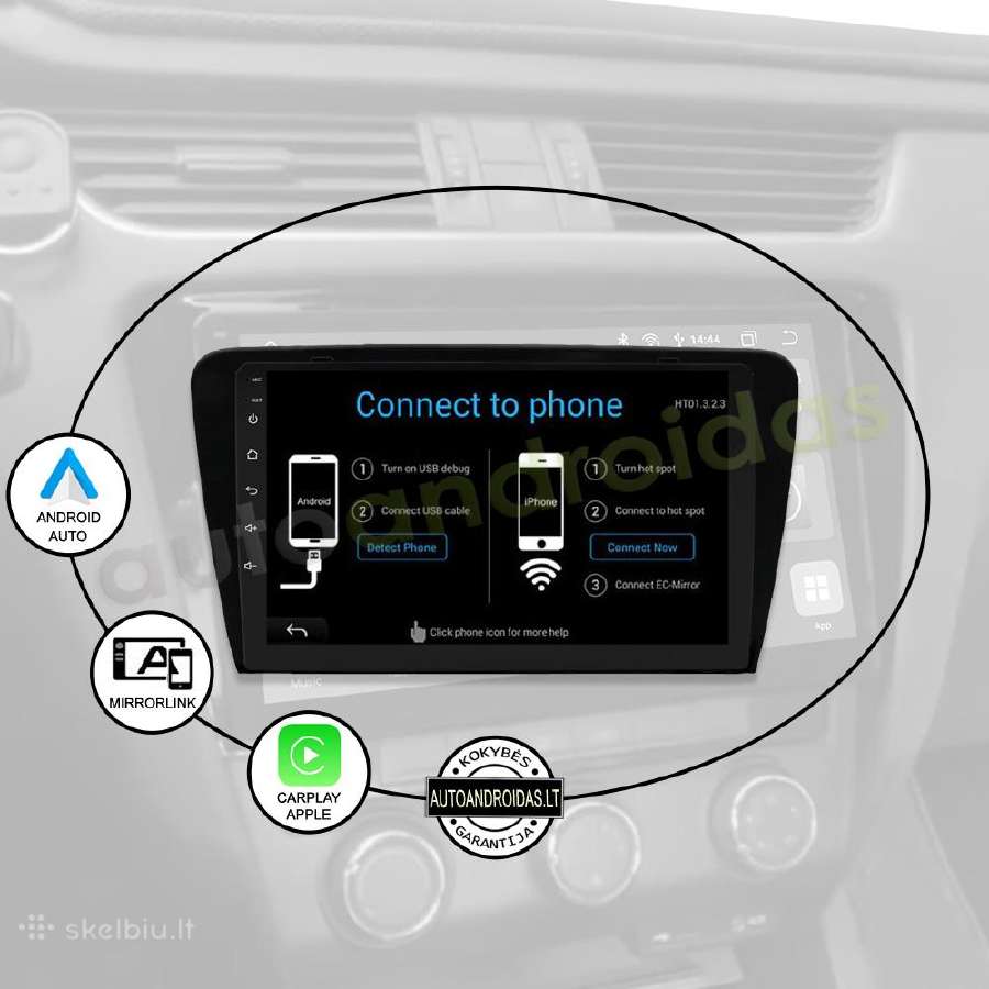 Skoda Octavia 3 A7 2013-18 Android multimedia GPS - nuotraukos Nr. 10