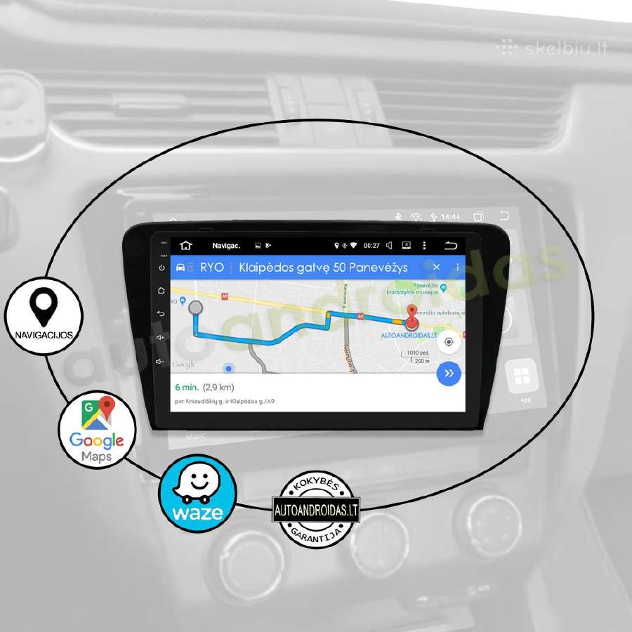 Skoda Octavia 3 A7 2013-18 Android multimedia GPS - nuotraukos Nr. 11